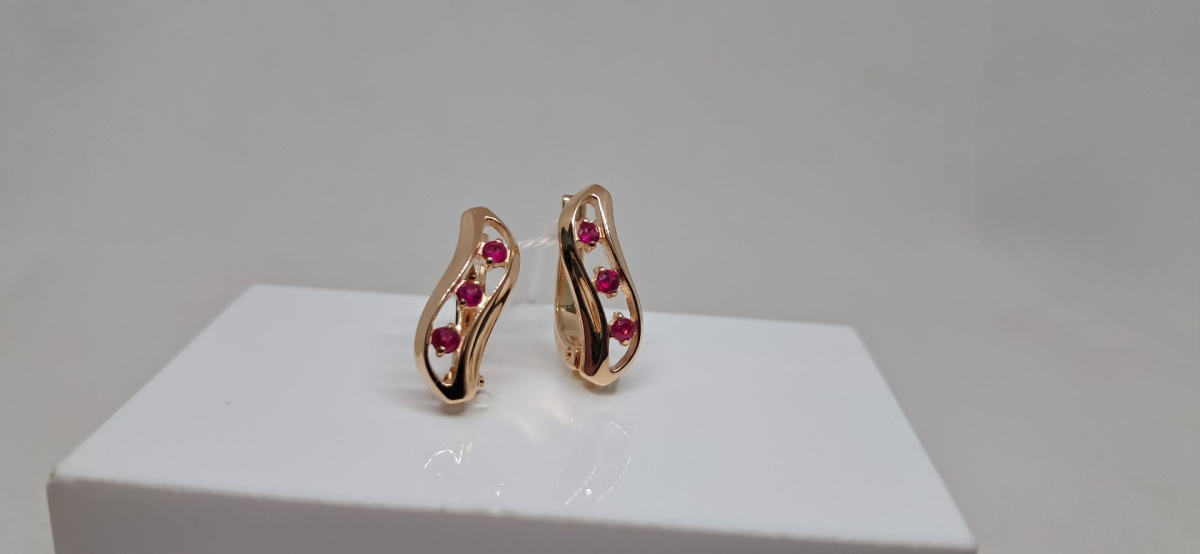 СЕРЬГИ С КАМНЯМИ (Au 585)