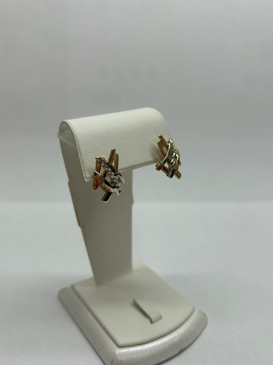 СБКМ585 СЕРЬГИ БЕЗ КАМНЯ (Au 585)