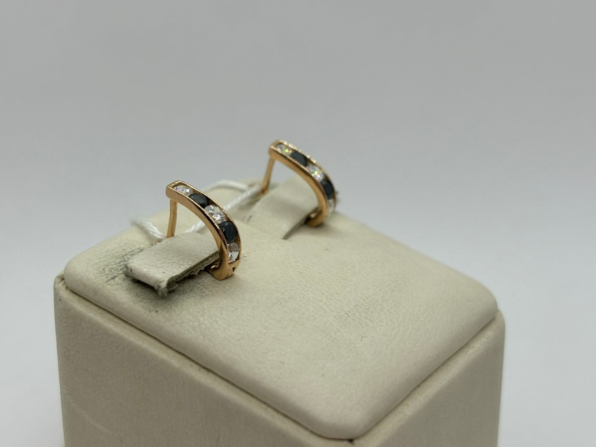 СКМИ585 СЕРЬГИ С КАМНЯМИ (Au 585)