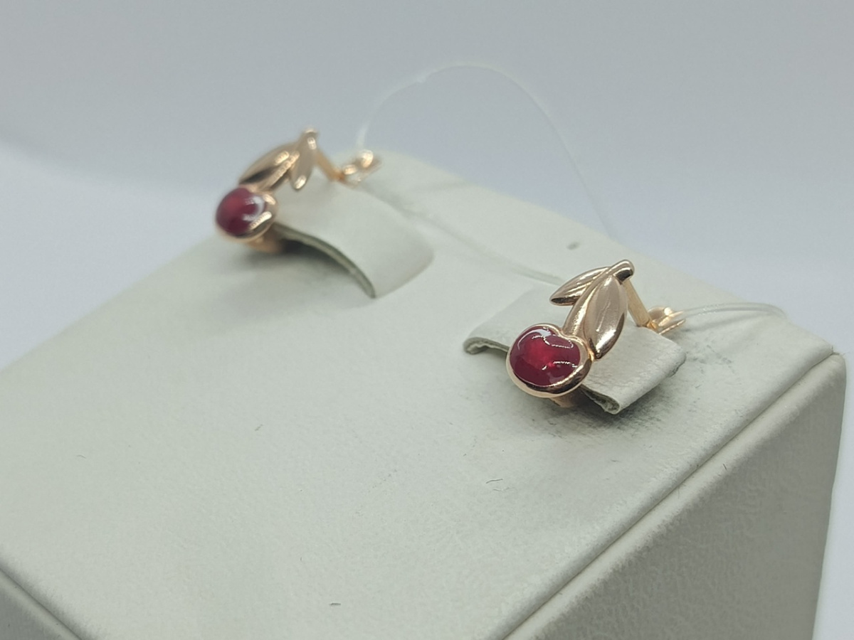 СЕРЬГИ ЭМАЛЬ (Au 585)