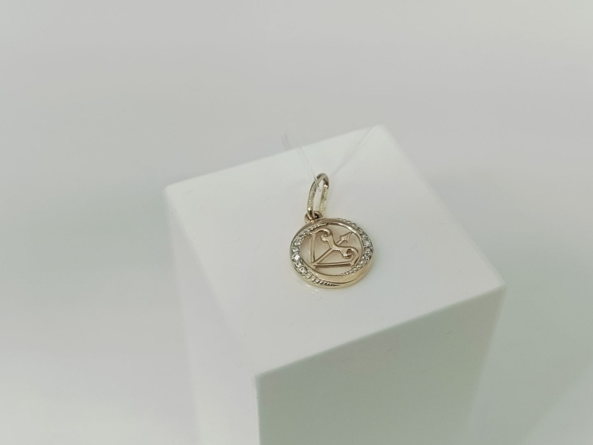 ПОДВЕСКА ЗНАК ЗОДИАКА С КАМНЯМИ (Au 585)