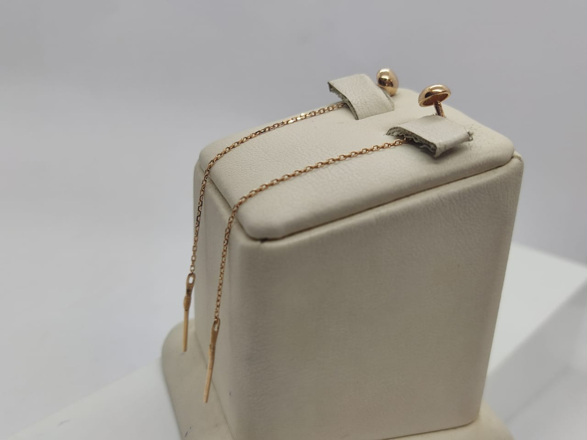 СЕРЬГИ ПРОДЕВКИ без камня (Au 585)