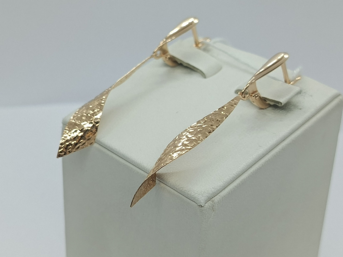 СБКМ585 СЕРЬГИ БЕЗ КАМНЯ (Au 585)