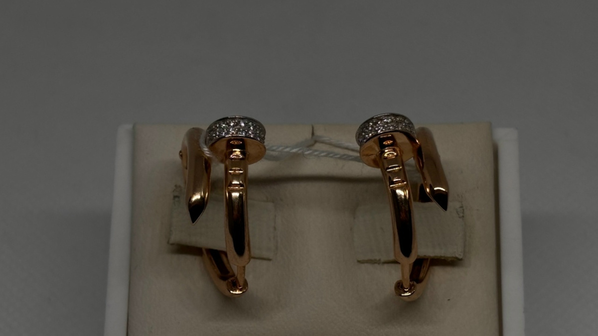 СЕРЬГИ С КАМНЯМИ (Au 585)