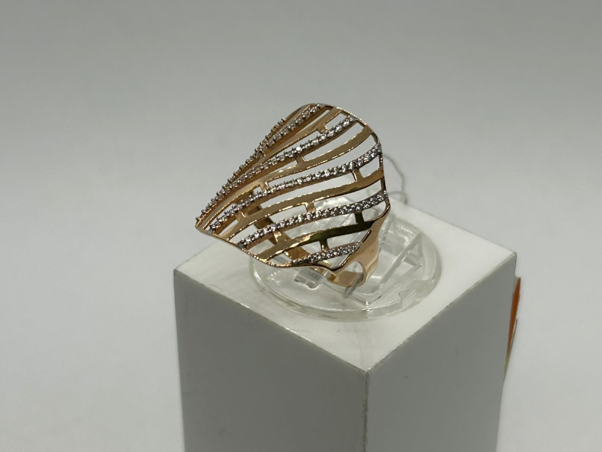 12922 КОЛЬЦО С КАМНЯМИ (Au 585)