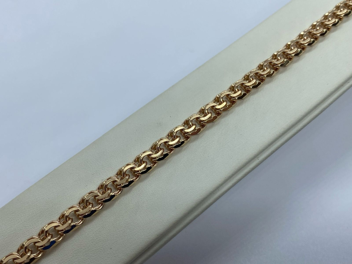 БЛБ585 БРАСЛЕТ ПОЛНОВЕСНЫЙ Бисмарк (Au 585)