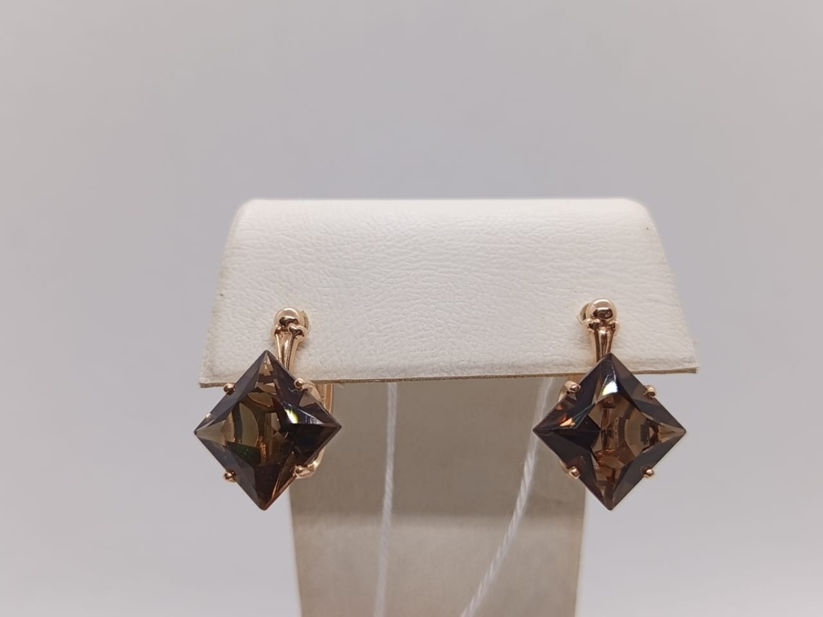 СЕРЬГИ С КАМНЕМ (Au 585)