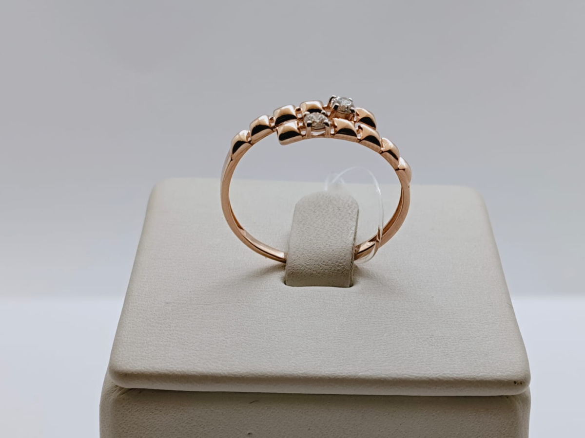 КОЛЬЦО С КАМНЯМИ (Au 585)