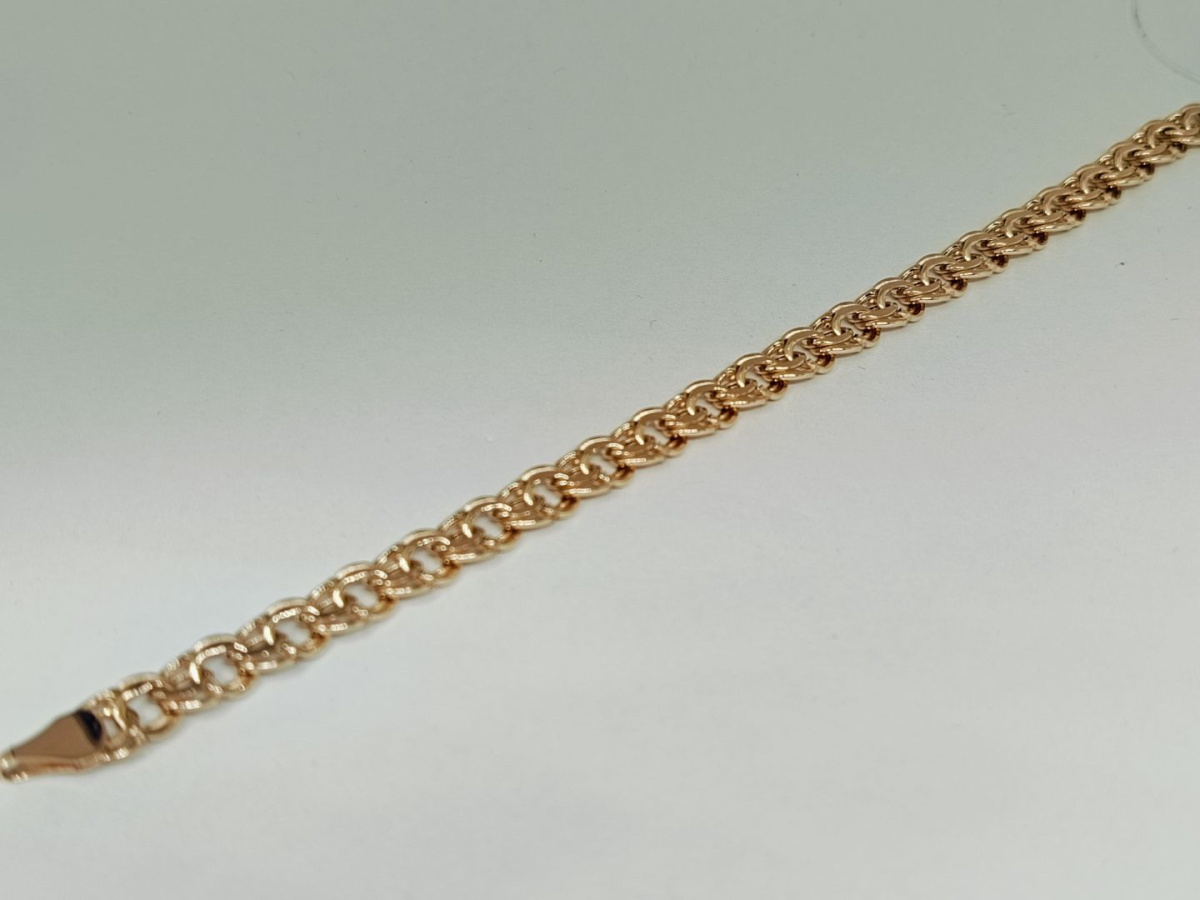 БРАСЛЕТ ПУСТОТЕЛЫЙ Бисмарк (Au 585)