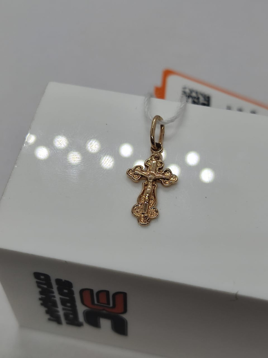 ПОДКБК585 ПОДВЕСКА КРЕСТ БЕЗ КАМНЯ (Au 585)