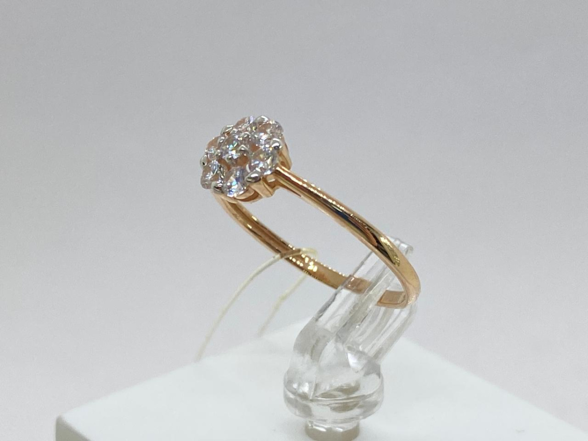 КОЛЬЦО С КАМНЯМИ (Au 585)