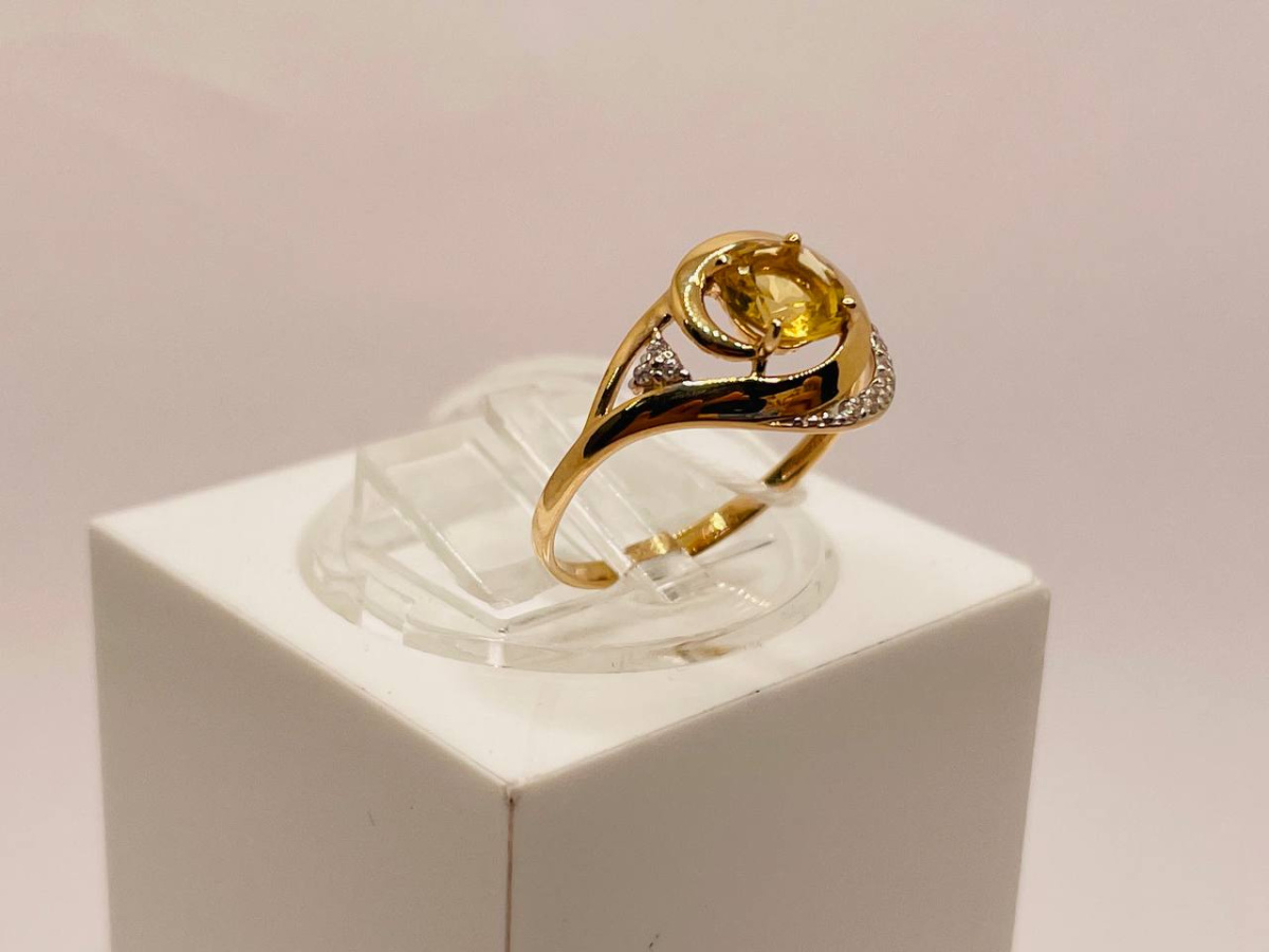 КОЛЬЦО С КАМНЯМИ (Au 585)