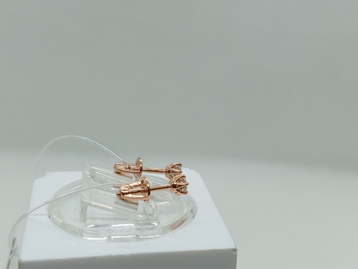 СЕРЬГИ ПУСЕТЫ с камнем (Au 585)