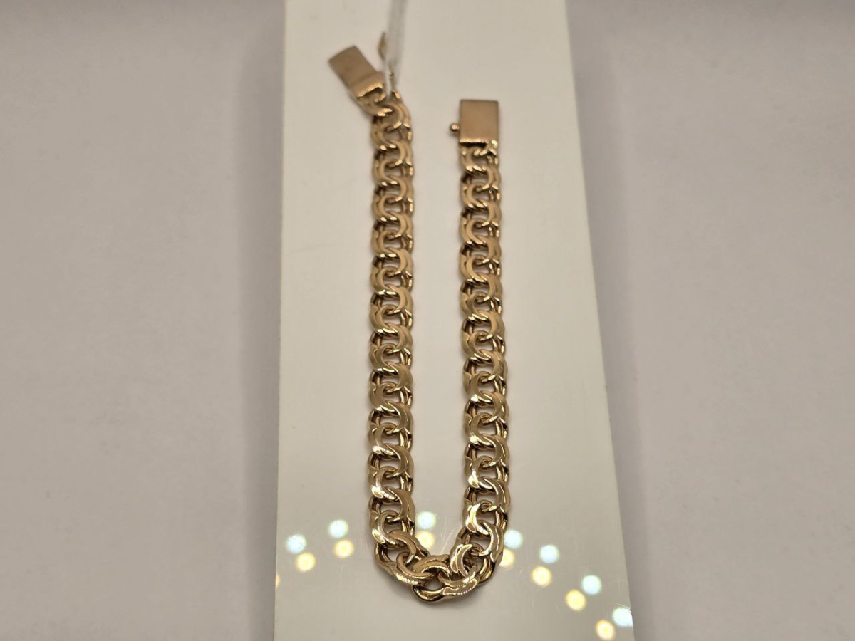 БЛБ585 БРАСЛЕТ ПОЛНОВЕСНЫЙ Бисмарк (Au 585)