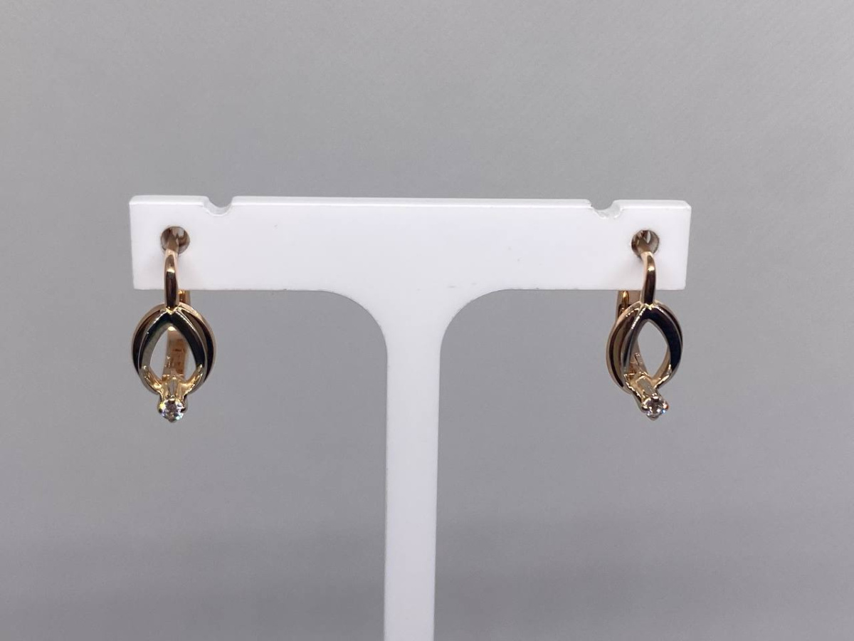 СЕРЬГИ С КАМНЕМ (Au 585)