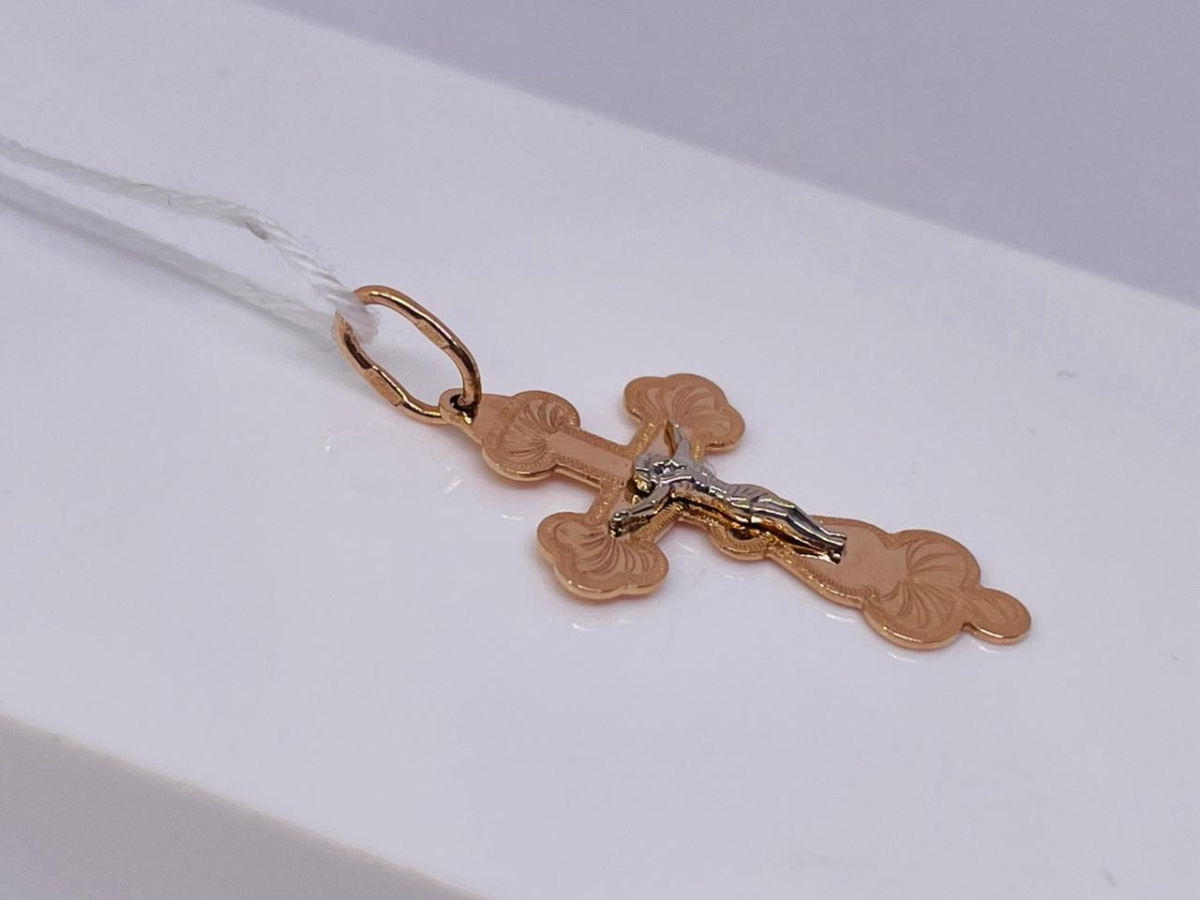 ПОДКБК585 ПОДВЕСКА КРЕСТ БЕЗ КАМНЯ (Au 585)