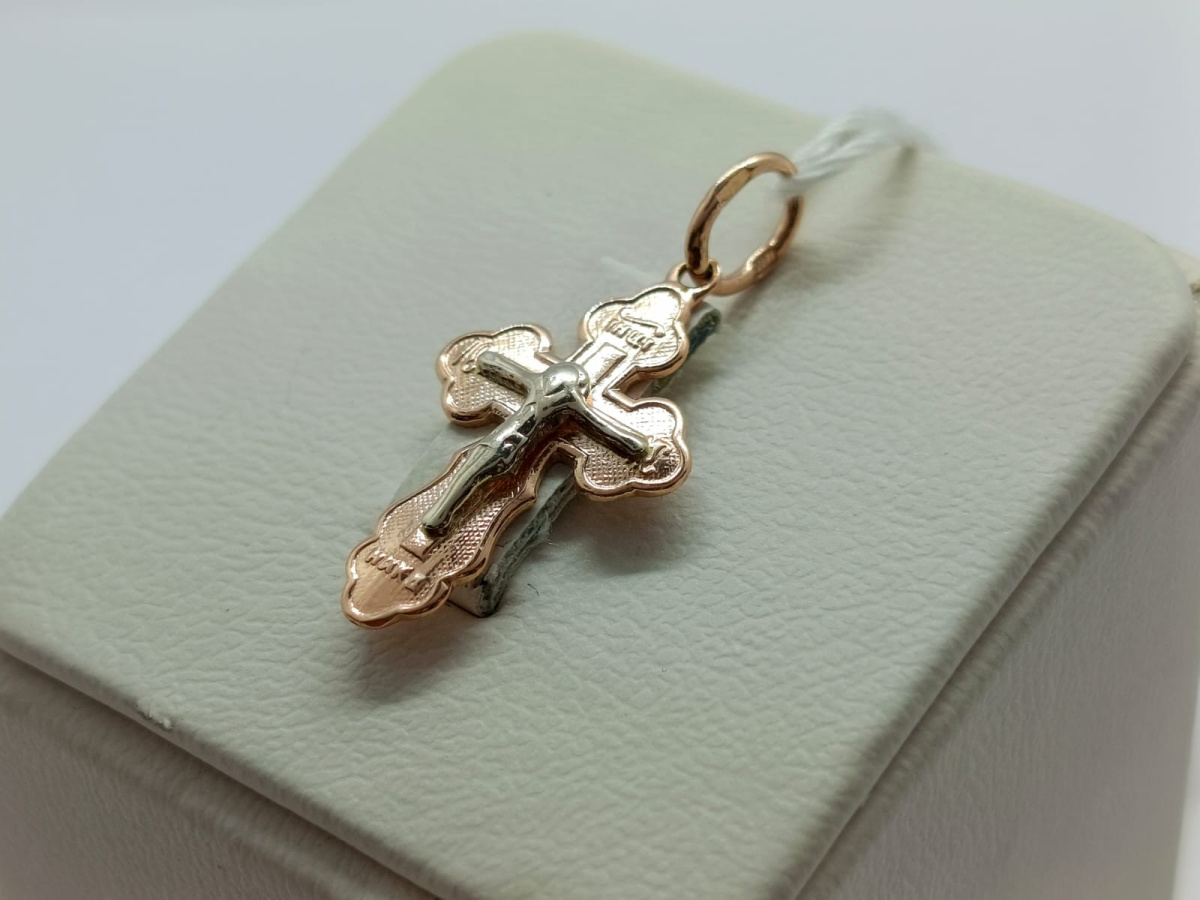 ПОДКБК585 ПОДВЕСКА КРЕСТ БЕЗ КАМНЯ (Au 585)