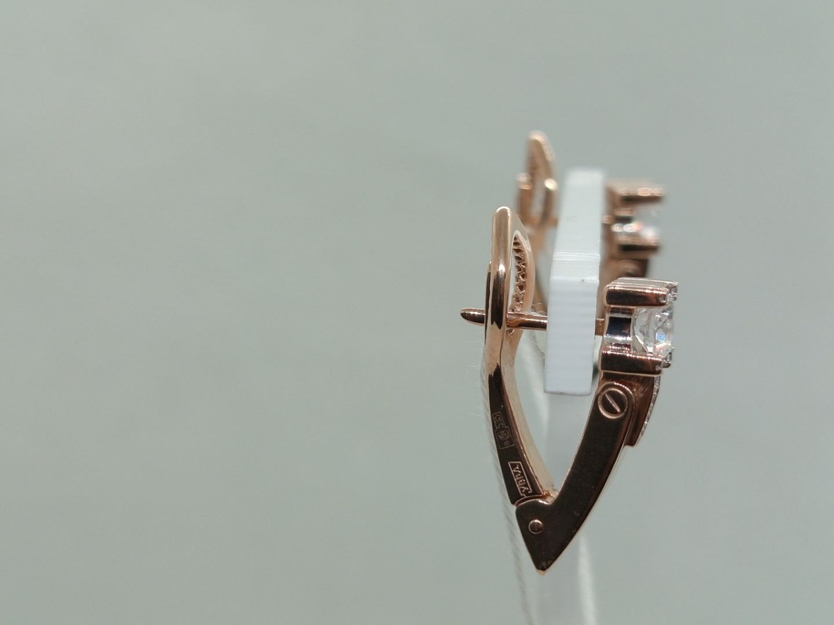 СКМИ585 СЕРЬГИ С КАМНЯМИ (Au 585)