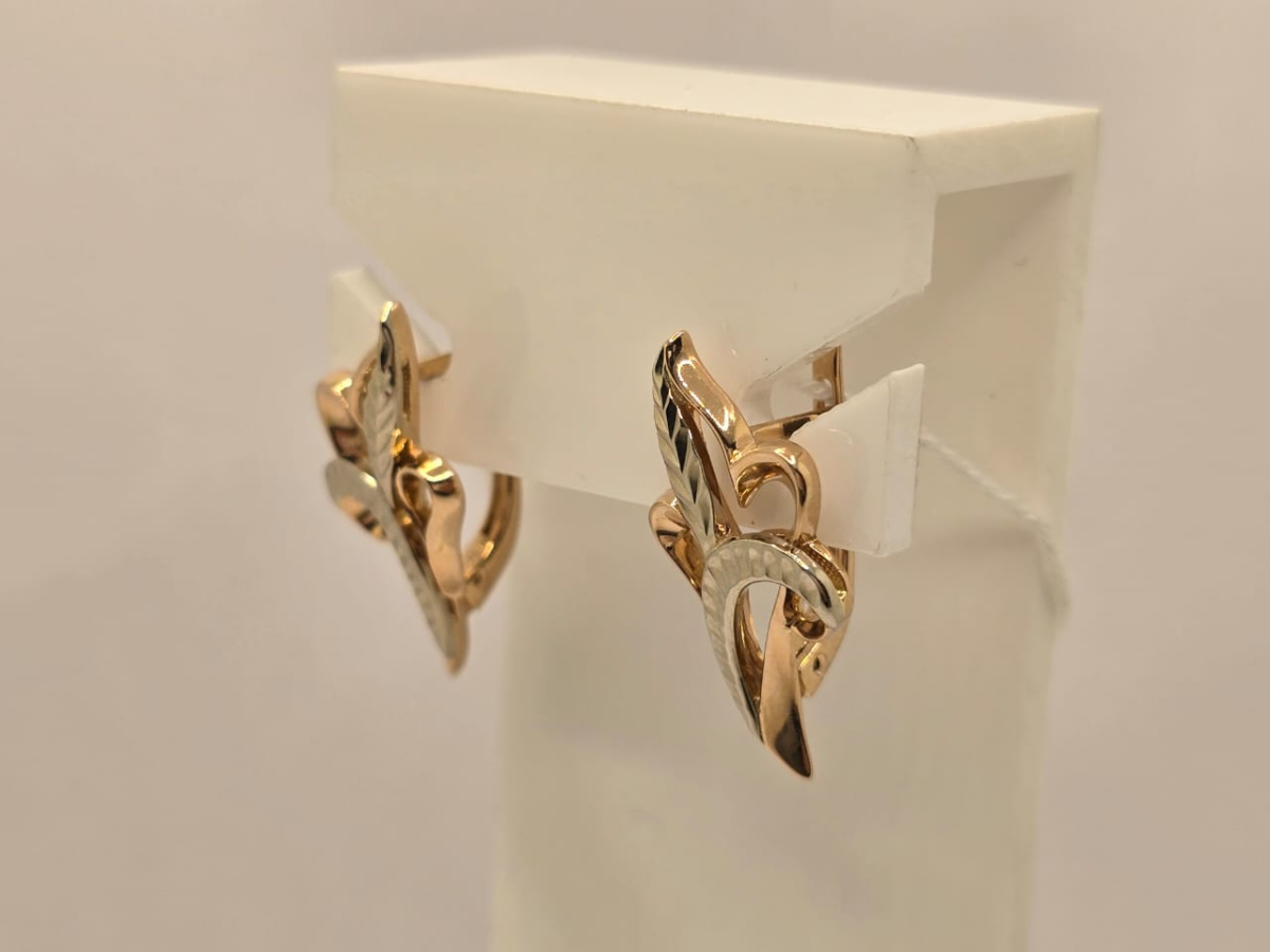 СБКМ585 СЕРЬГИ БЕЗ КАМНЯ (Au 585)