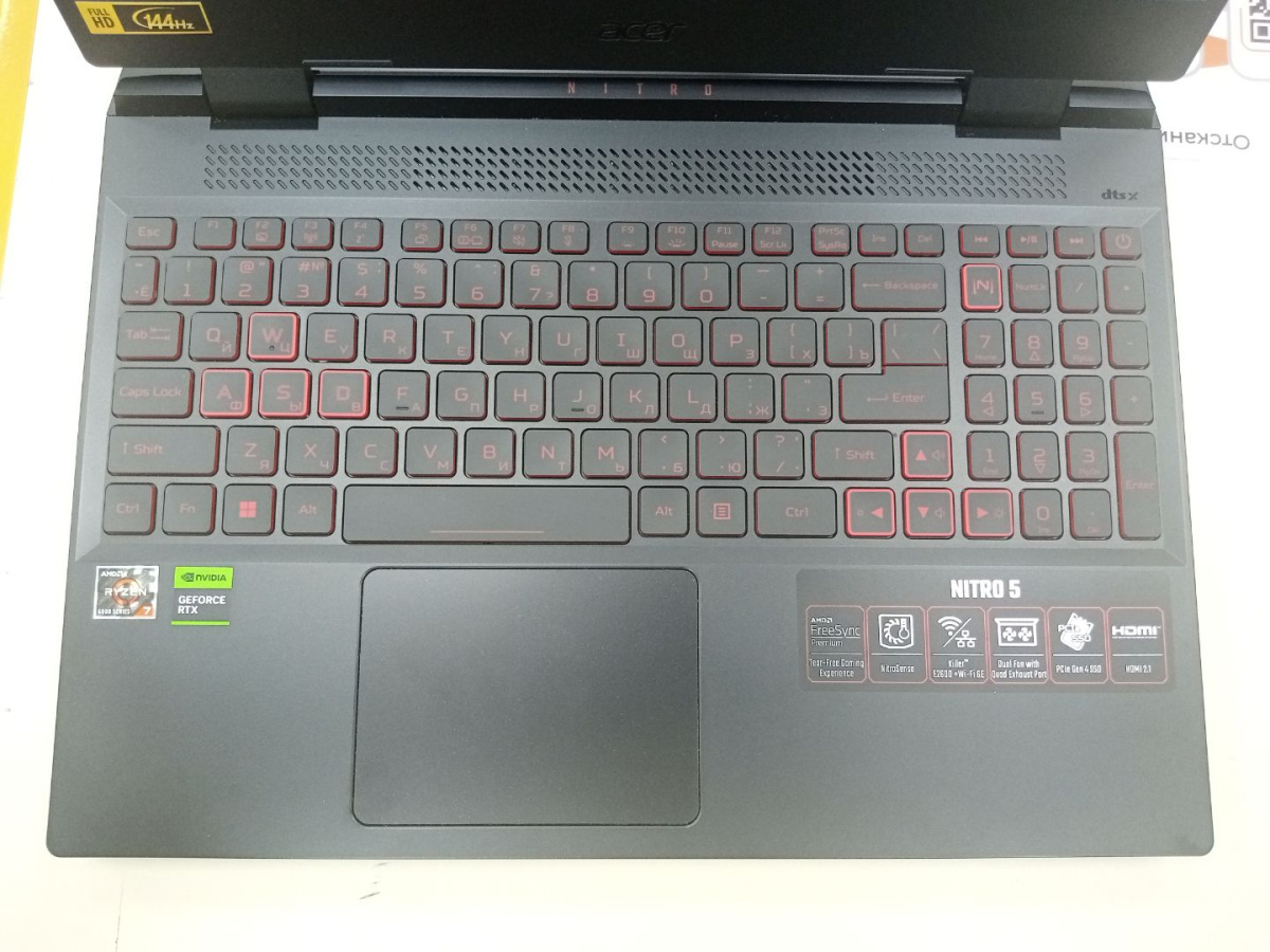 Ноутбук Acer; Ryzen 7 6800H, GeForce RTX 3050, 16 Гб, 500 Гб, Нет