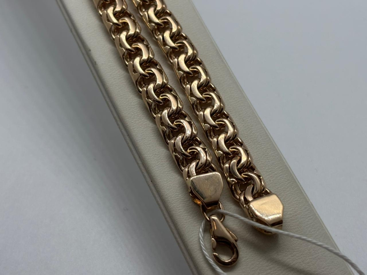 БЛБ585 БРАСЛЕТ ПОЛНОВЕСНЫЙ Бисмарк (Au 585)