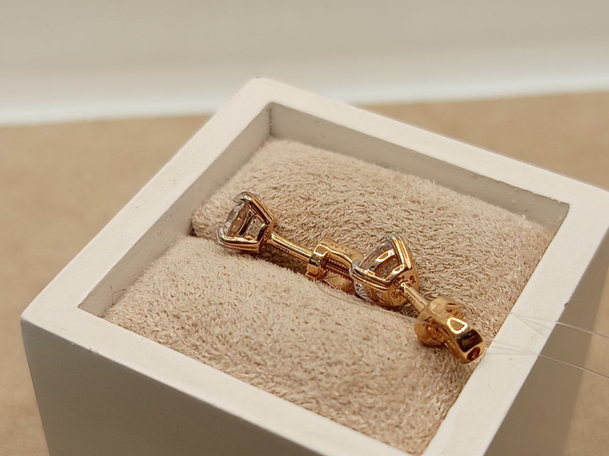 СЕРЬГИ С КАМНЕМ (Au 585)