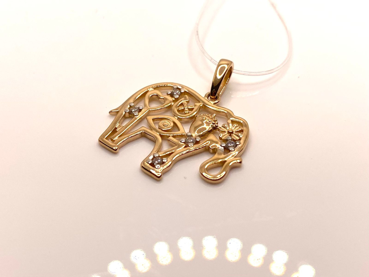 ПОДВЕСКА С КАМНЯМИ (Au 585)