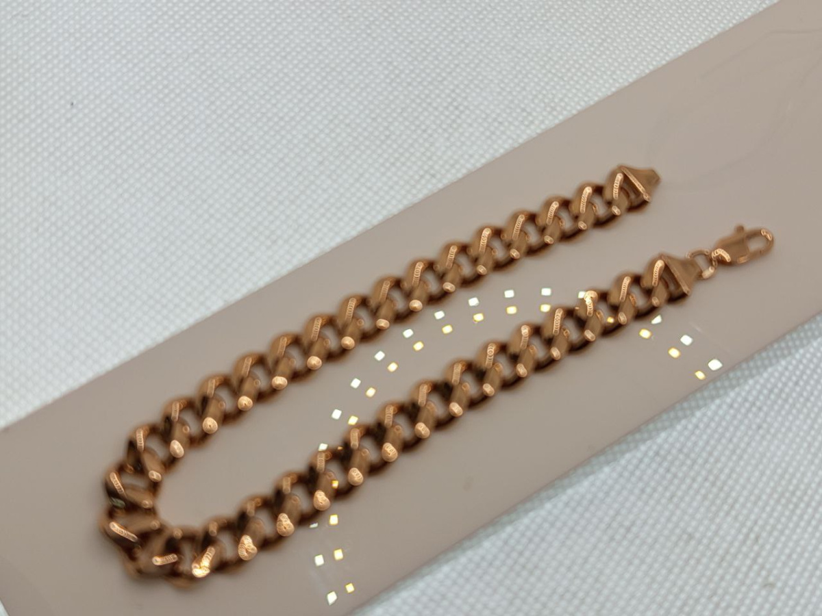 БРАСЛЕТ ПУСТОТЕЛЫЙ Панцирное (Au 585)