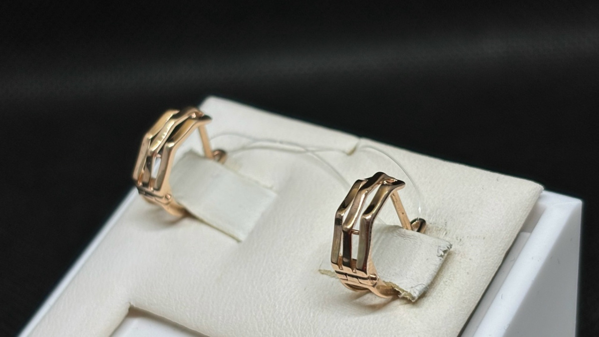 СЕРЬГИ БЕЗ КАМНЯ (Au 585)