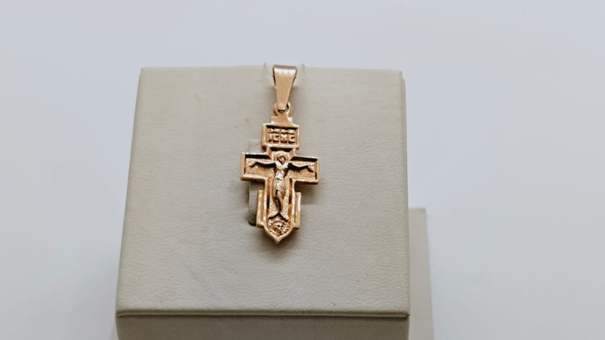 1896 ПОДВЕСКА КРЕСТ без камня (Au 585)