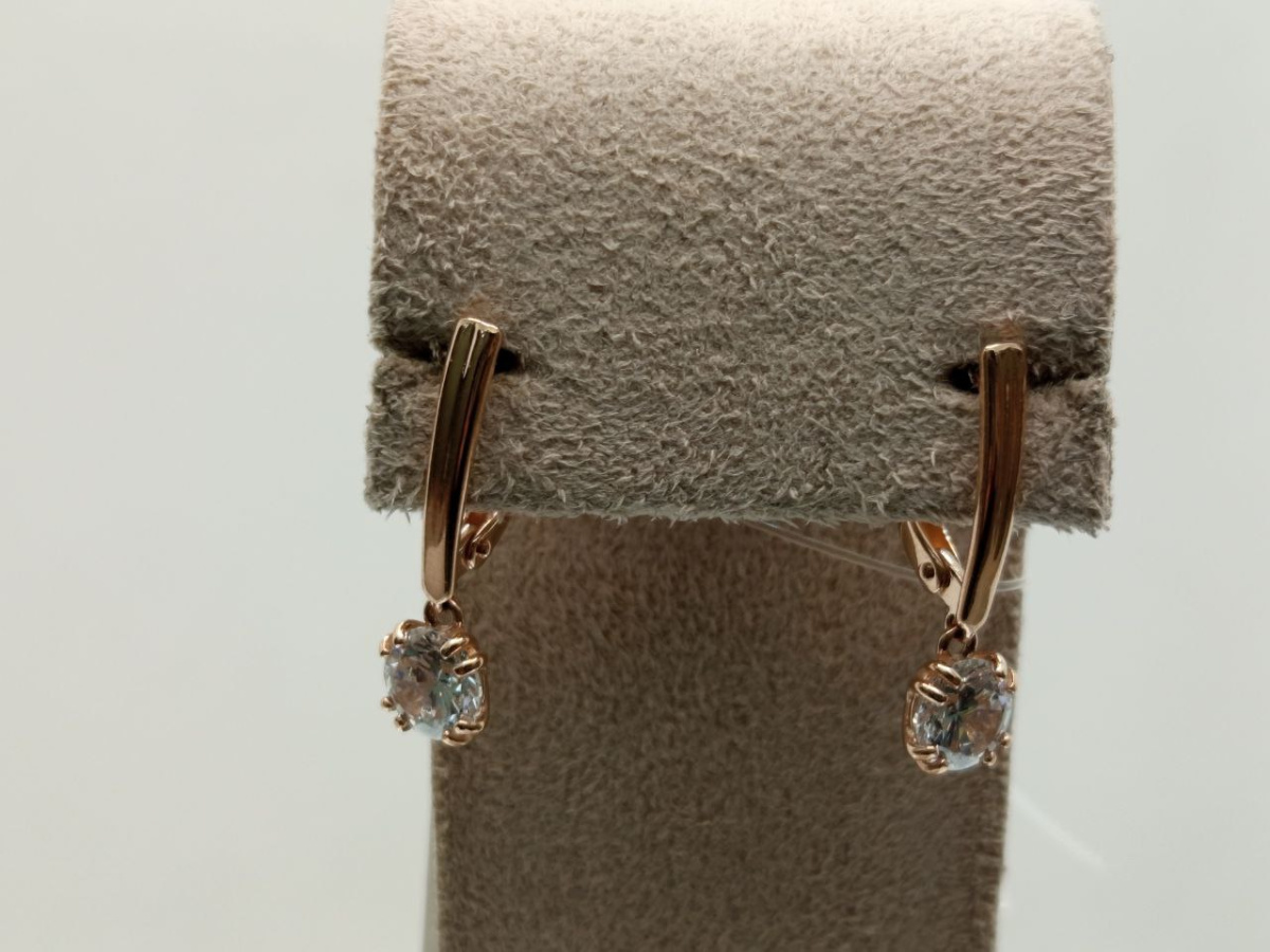 СЕРЬГИ С КАМНЕМ (Au 585)