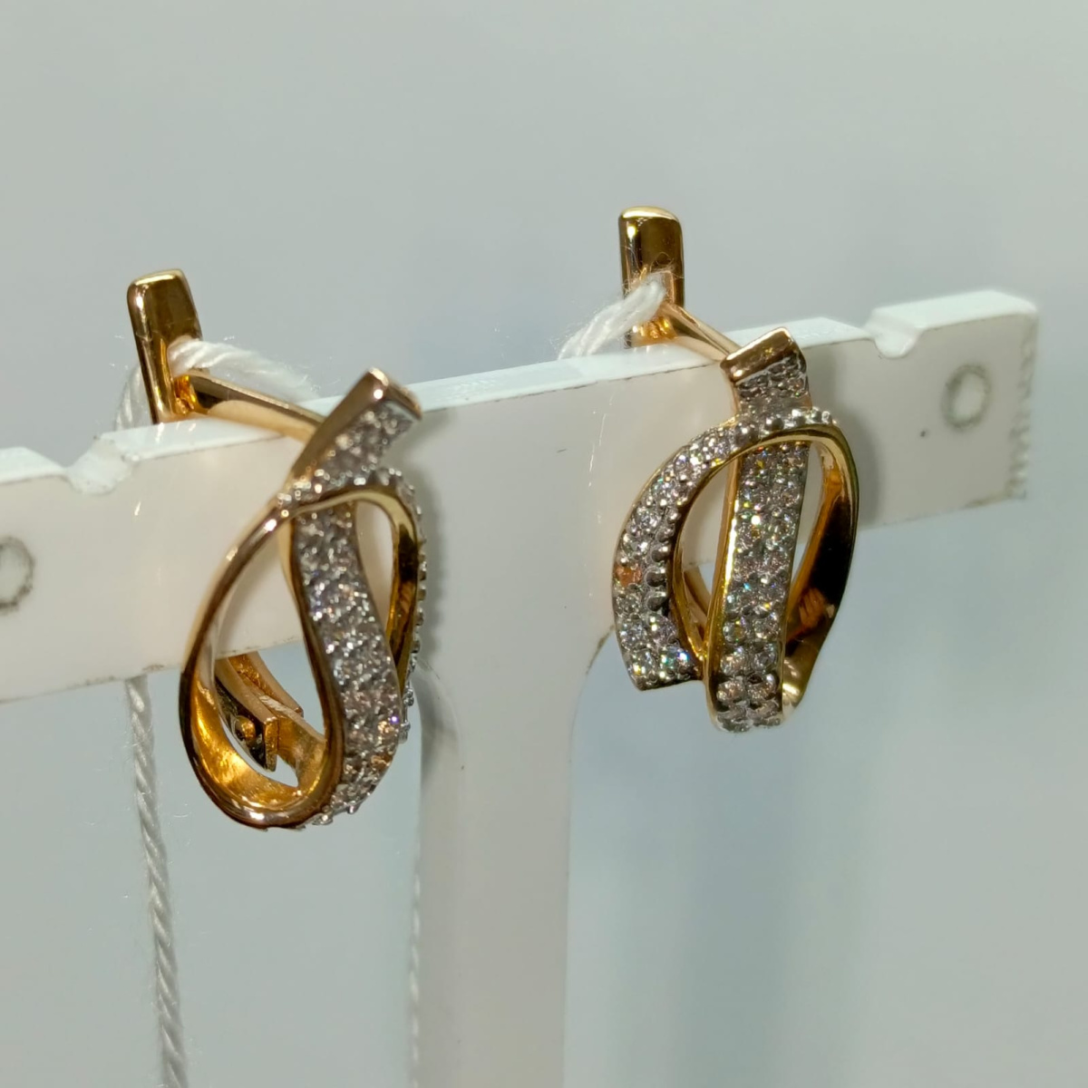 СКМИ585 СЕРЬГИ С КАМНЯМИ (Au 585)