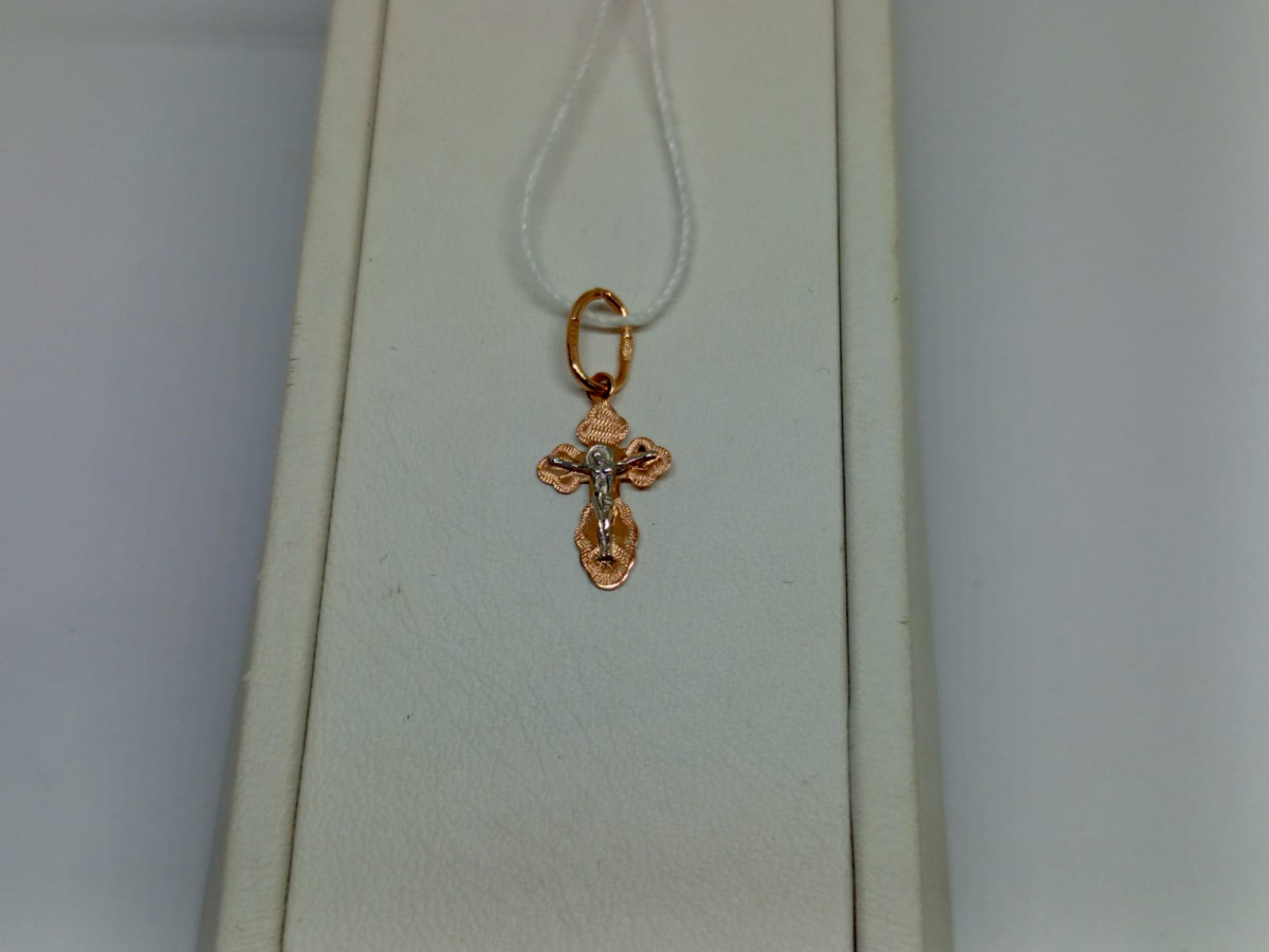 ПОДВЕСКА КРЕСТ без камня (Au 585)