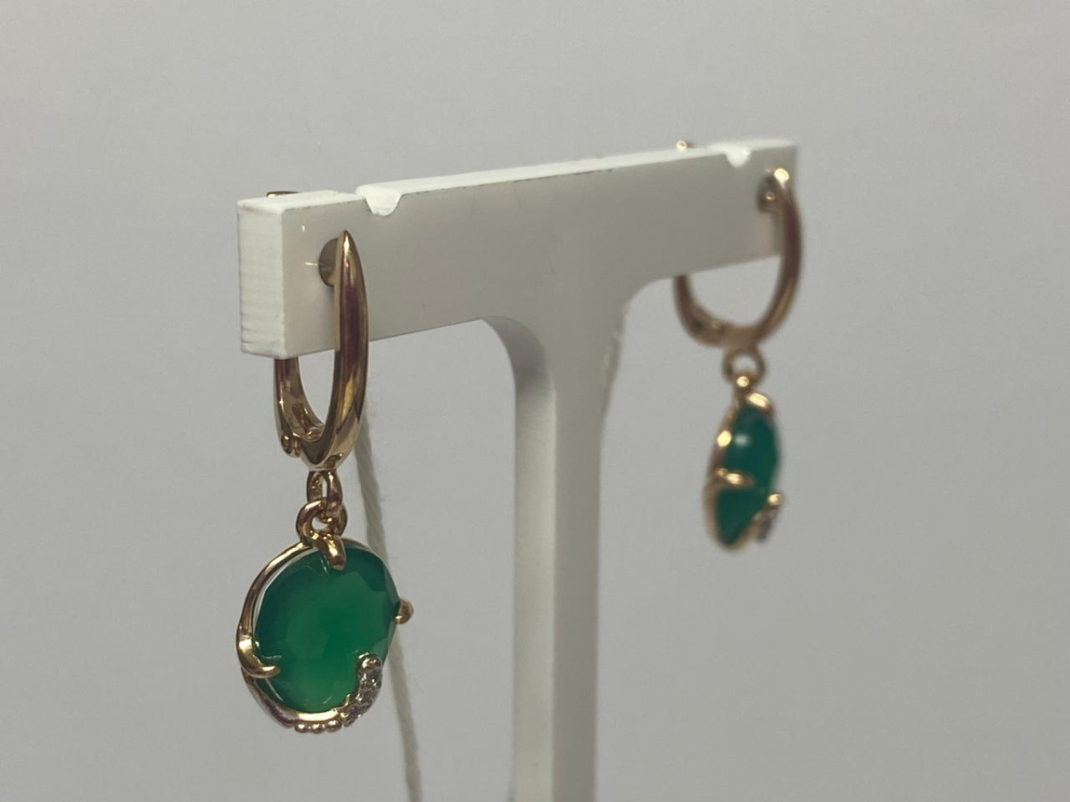 СКМИ585 СЕРЬГИ С КАМНЯМИ (Au 585)