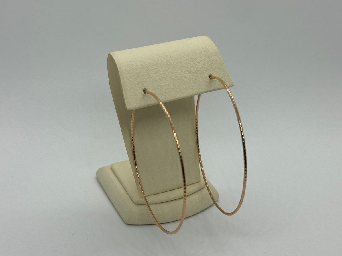 СЕРЬГИ КОНГО Рифленые (Au 585)