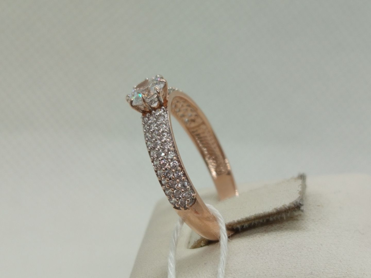 КОЛЬЦО С КАМНЯМИ (Au 585)