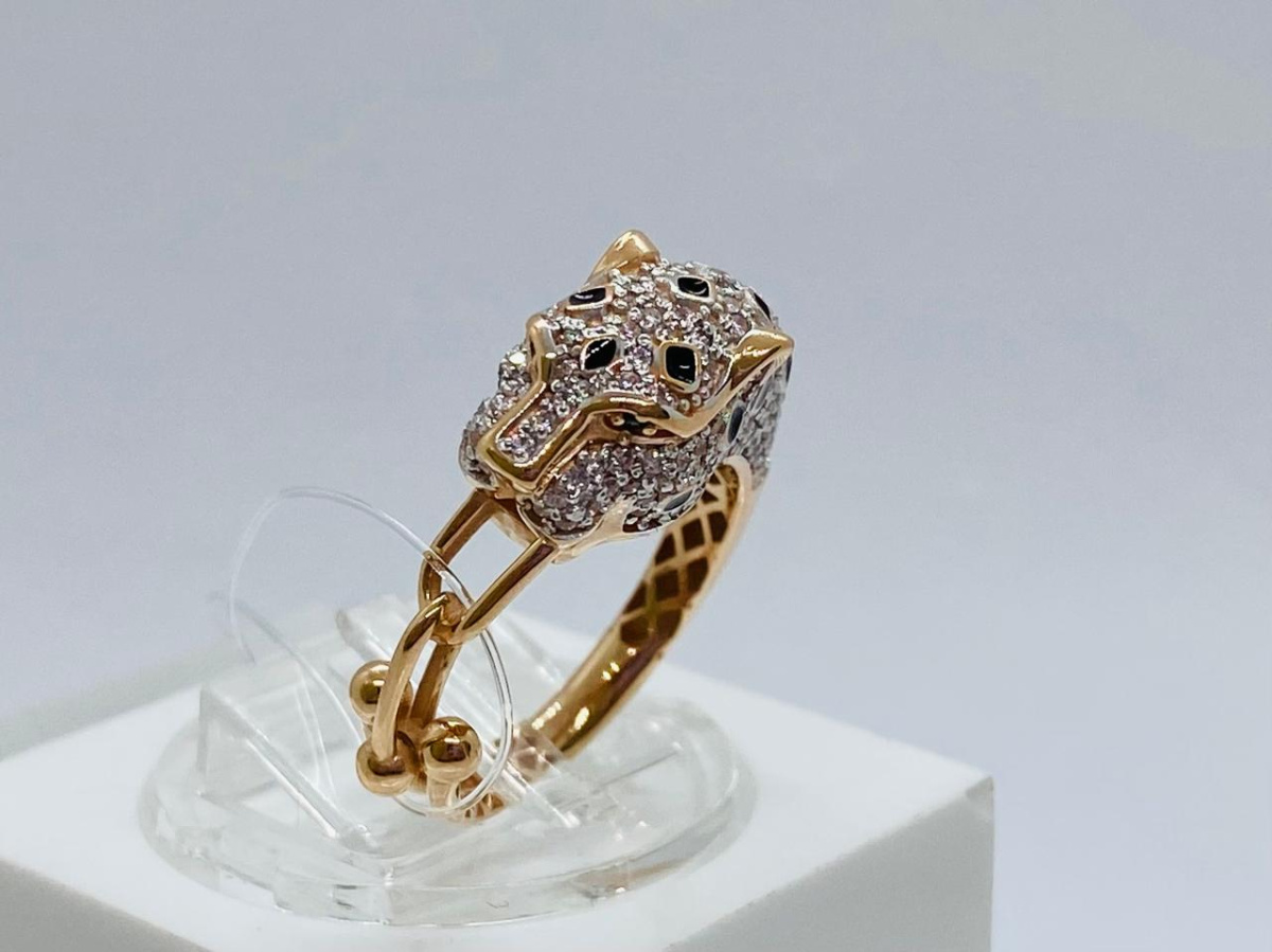 КОЛЬЦО С КАМНЯМИ (Au 585)