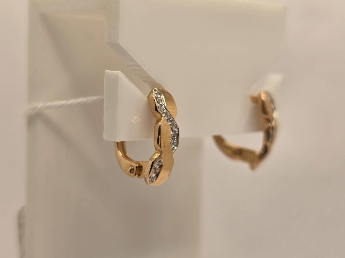 СКМИ585 СЕРЬГИ С КАМНЯМИ (Au 585)