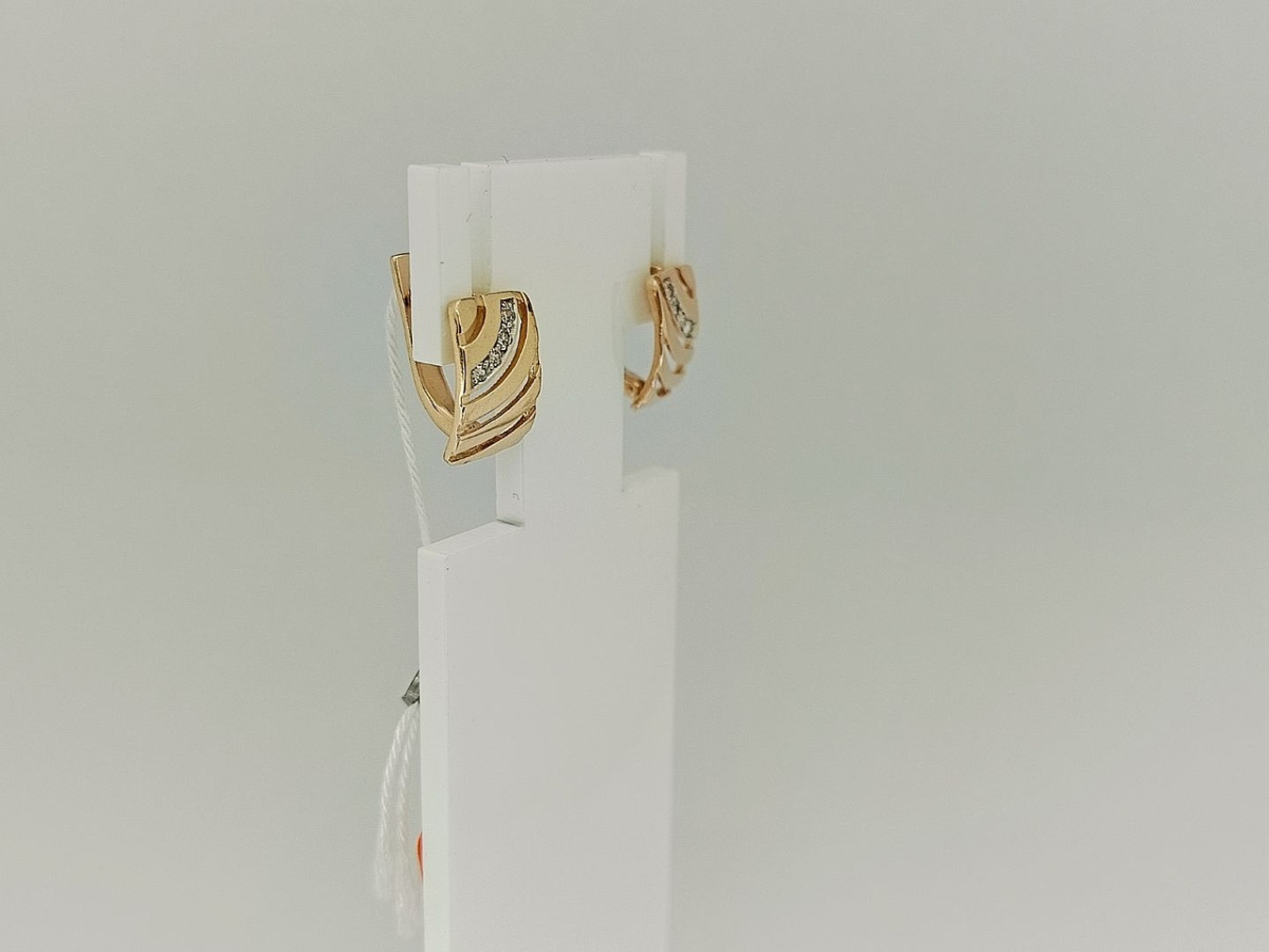 СКМИ585 СЕРЬГИ С КАМНЯМИ (Au 585)