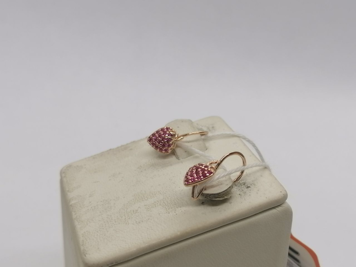 СКМИ585 СЕРЬГИ С КАМНЯМИ (Au 585)