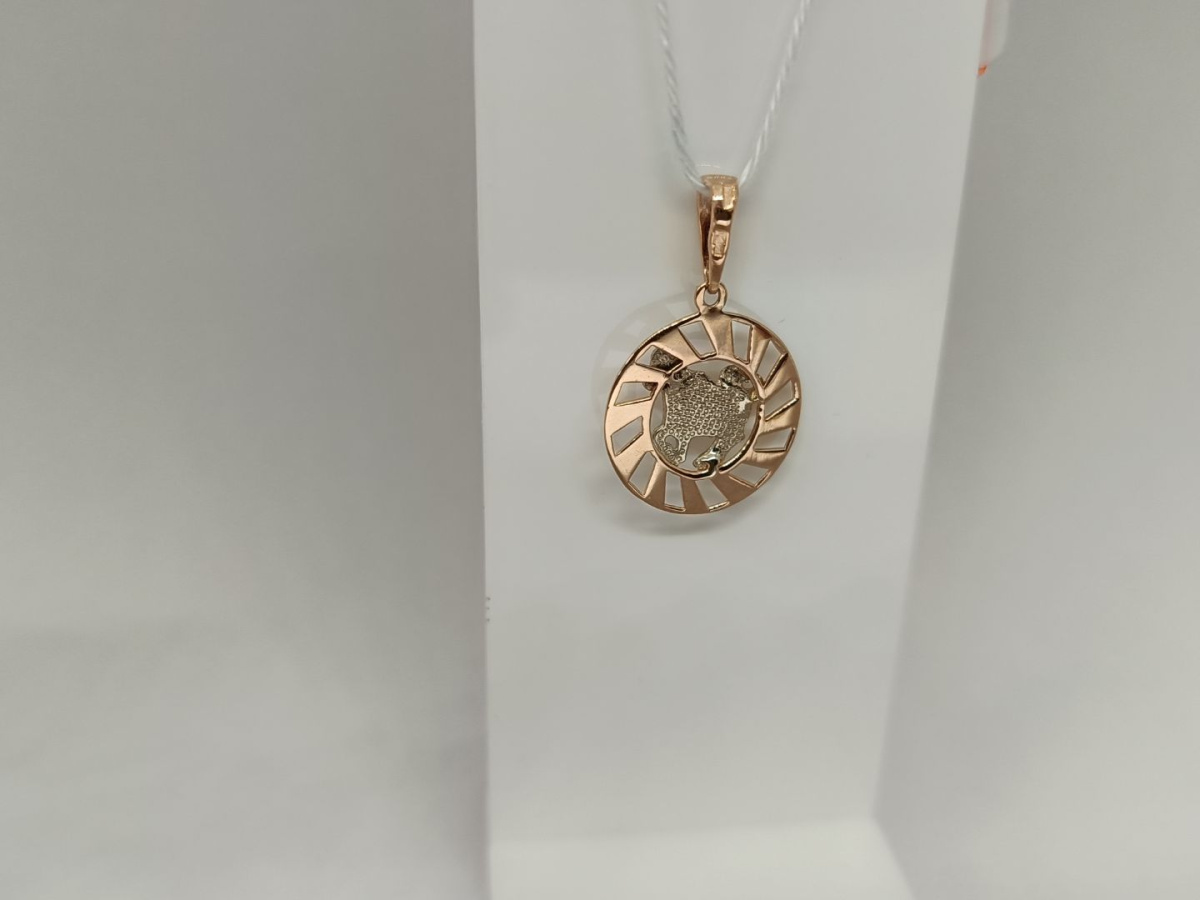 ПОДЗЗТ585 ПОДВЕСКА ЗНАК ЗОДИАКА ТЕЛЕЦ (Au 585)
