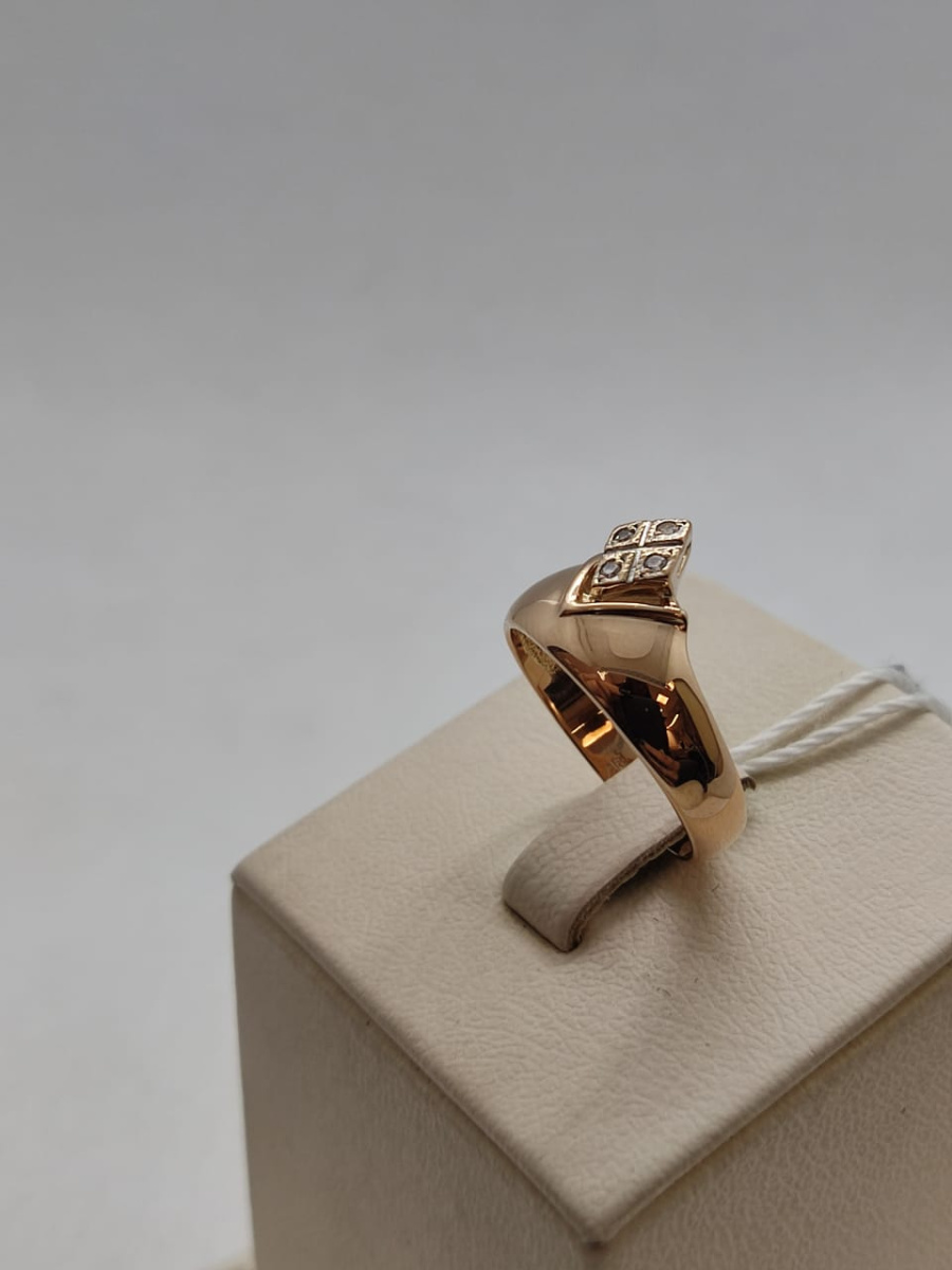 КОЛЬЦО С КАМНЯМИ (Au 585)