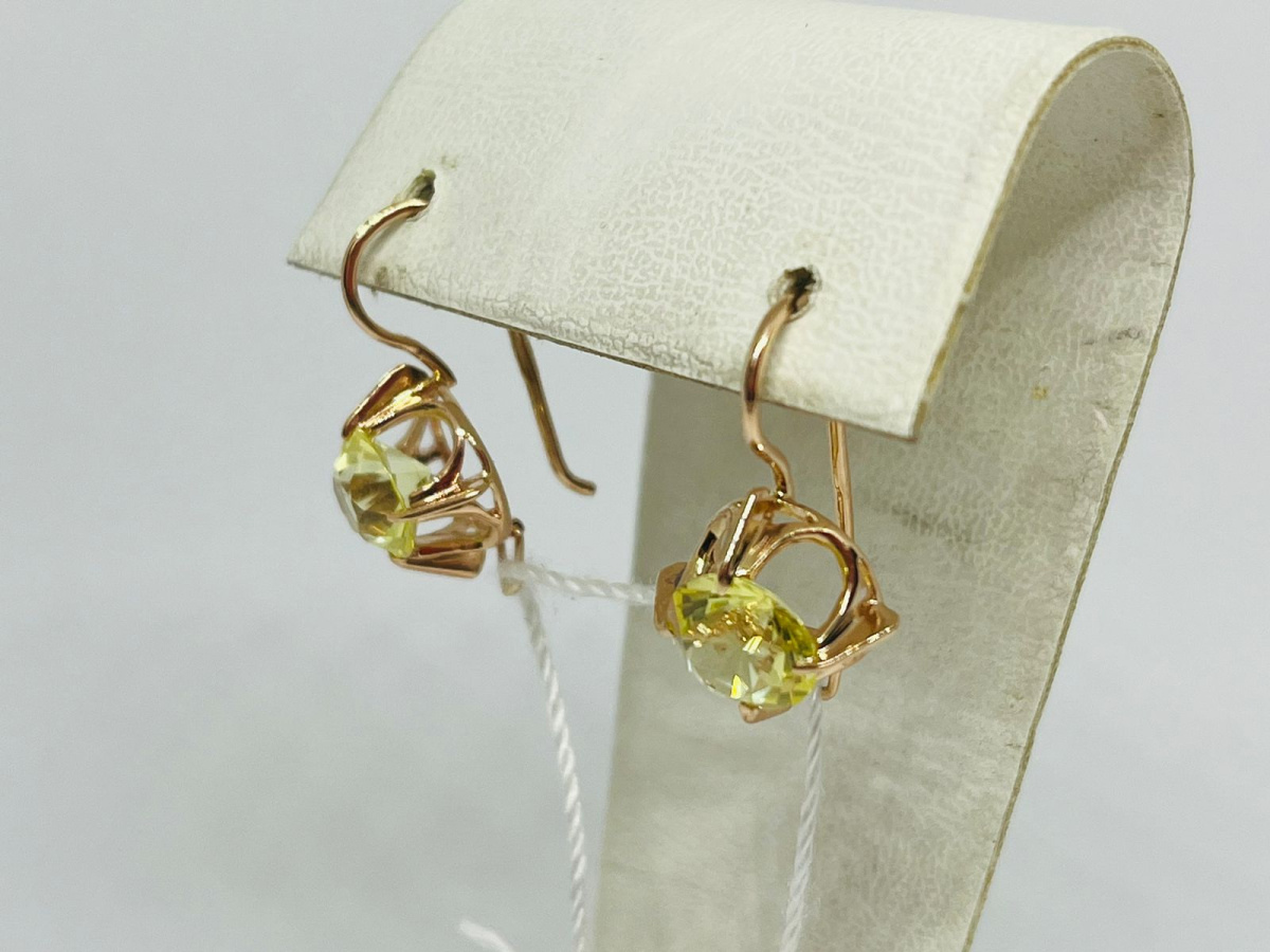 СЕРЬГИ С КАМНЕМ (Au 583)