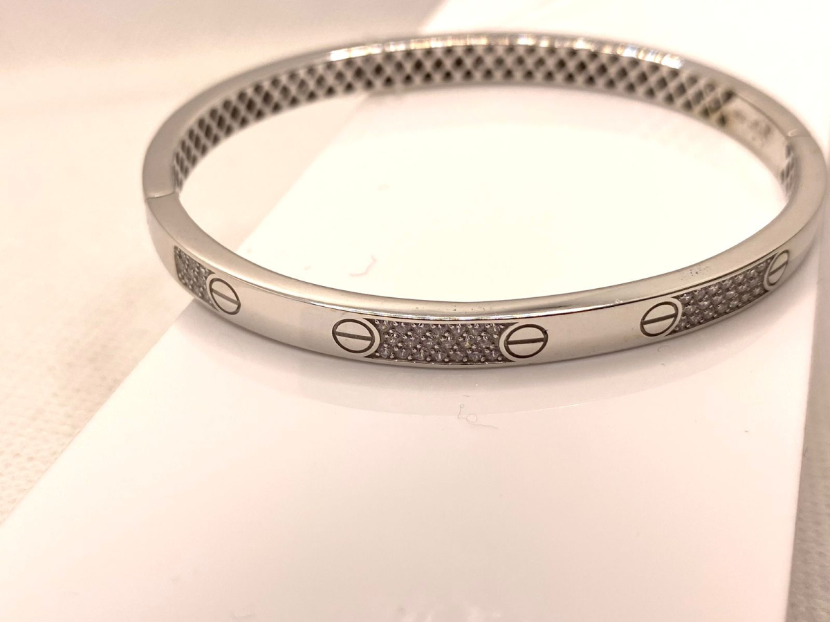 БРАСЛЕТ ЖЕСТКИЙ с камнями (Au 585)