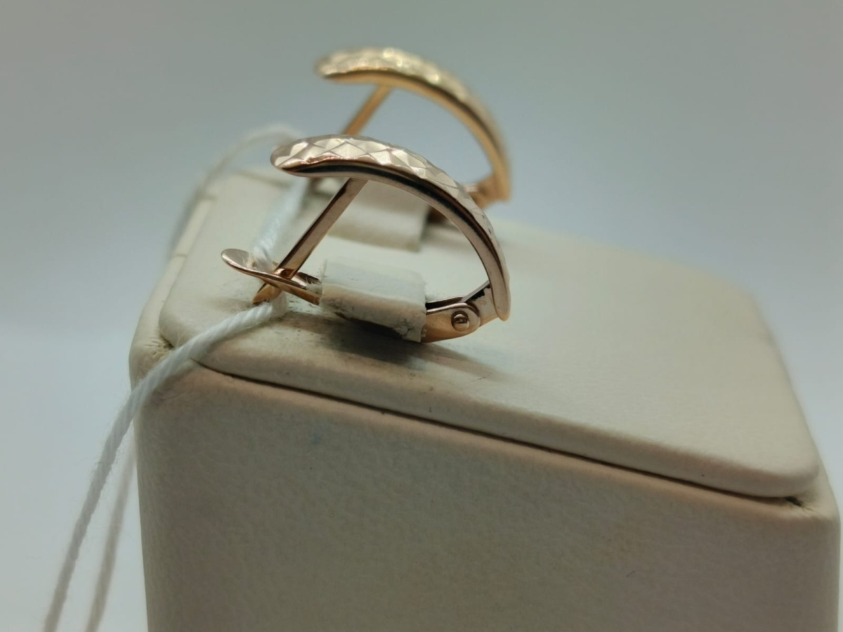 СБКМ585 СЕРЬГИ БЕЗ КАМНЯ (Au 585)