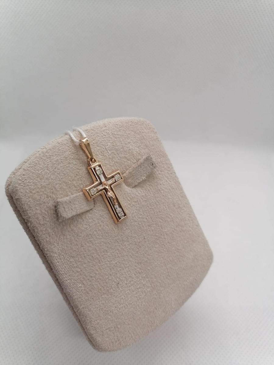 ПОДВЕСКА КРЕСТ БЕЗ КАМНЯ (Au 585)