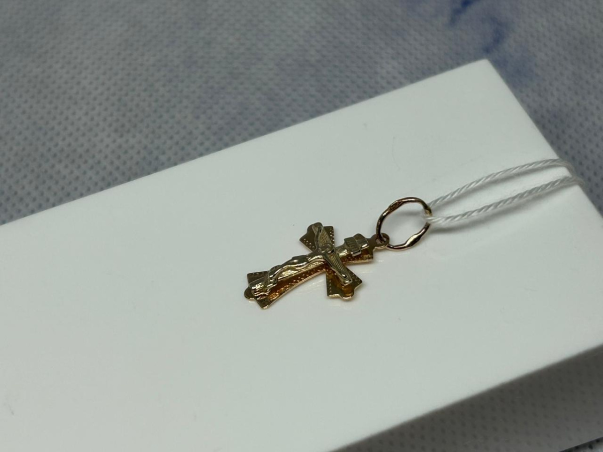 ПОДКБК585 ПОДВЕСКА КРЕСТ БЕЗ КАМНЯ (Au 585)