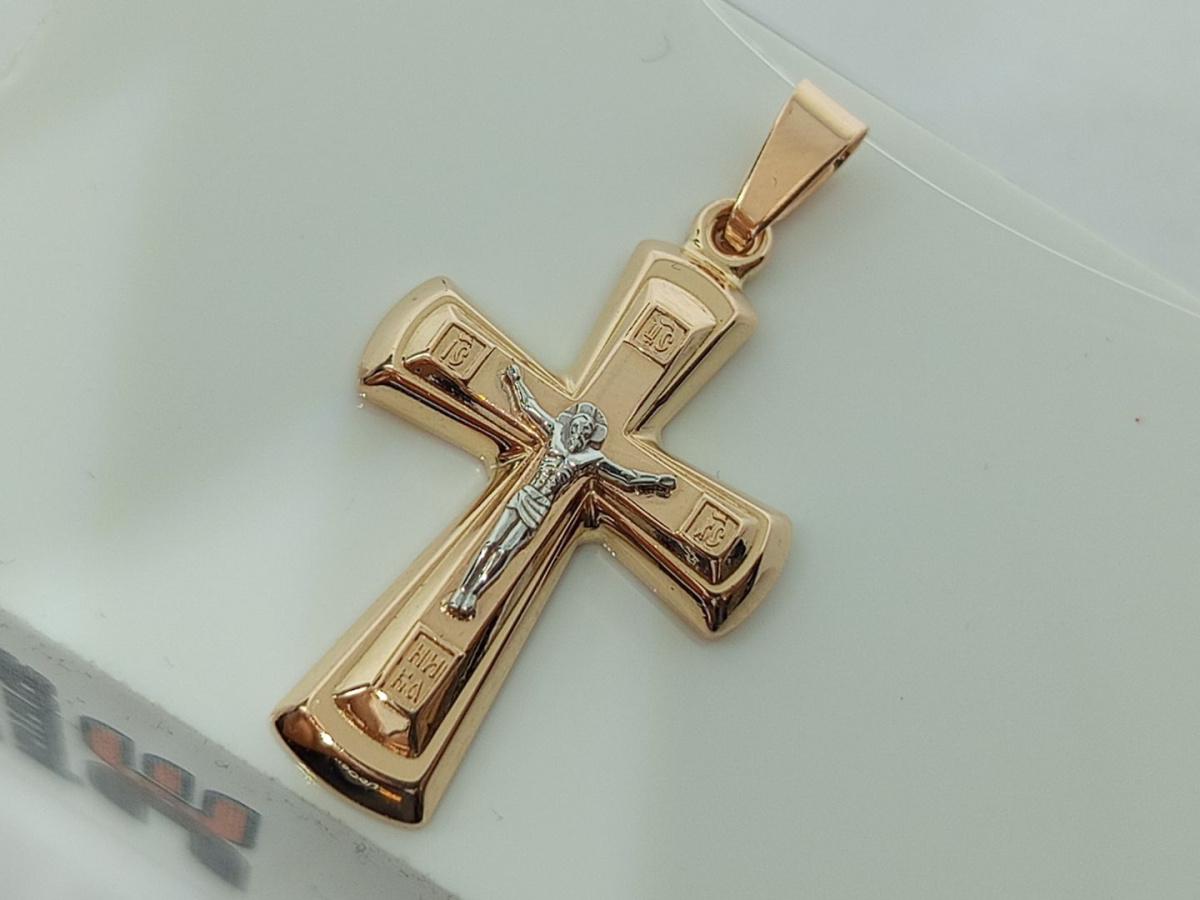 ПОДВЕСКА КРЕСТ без камня (Au 585)