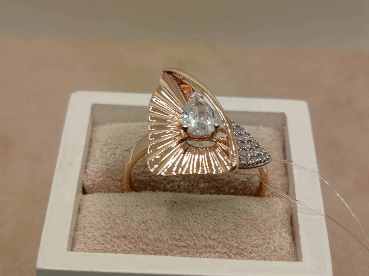 КОЛЬЦО С КАМНЯМИ (Au 585)