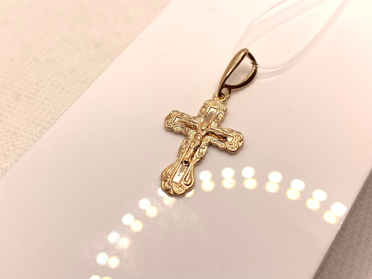 ПОДВЕСКА КРЕСТ без камня (Au 585)